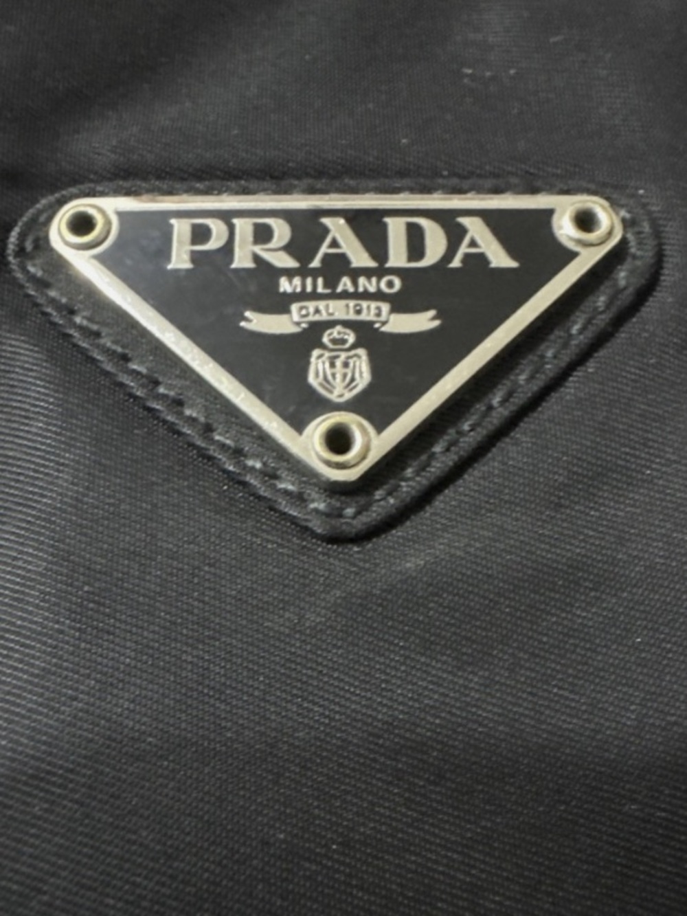 Prada Black Nylon Messenger Crossbody with Triangle Logo